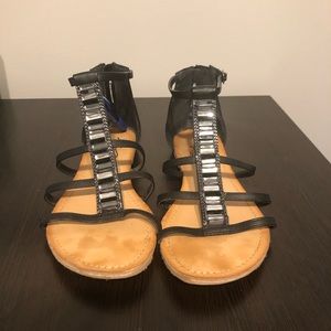 Kenneth Cole Black Gladiator Sandals